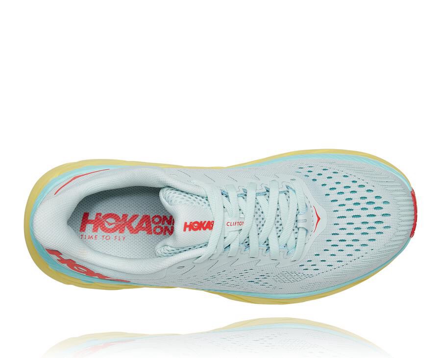 Hoka One One ランニングシューズ レディース 青 - クリフトン 7 - OW8305126